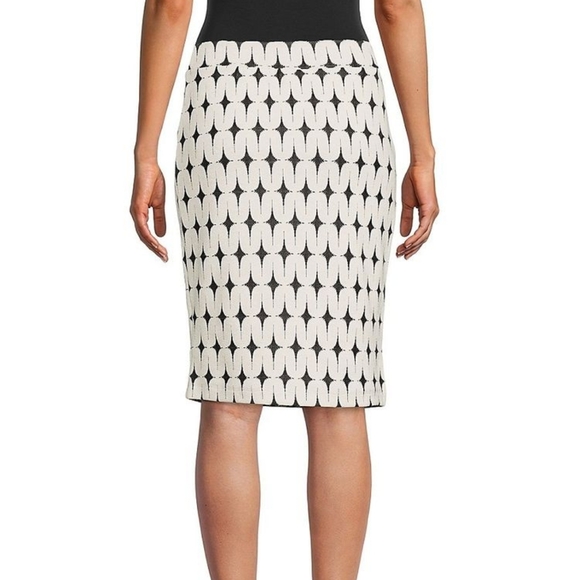 Renee C. Geometric Pencil Skirt - Picture 2 of 8